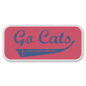 Go Cats  (blauw/rood) Sticker (Voorkant)