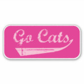 Go Cats  (roze/Fuchsia) Sticker (Voorkant)