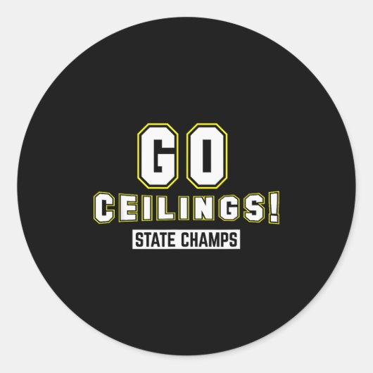 Go Ceilings Ceiling Fan Funny Halloween Costume Sh Ronde Sticker (Voorkant)