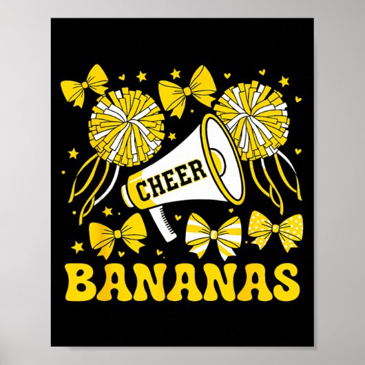 Go Cheer Bananas School Srts Fan Team Srit Name Poster (Voorkant)