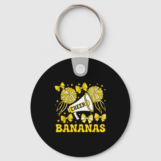 Go Cheer Bananas School Srts Fan Team Srit Name  Sleutelhanger (Voorkant)