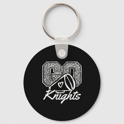 Go Cheer Knights Srts Name Men Women Boy Girl Sleutelhanger (Voorkant)