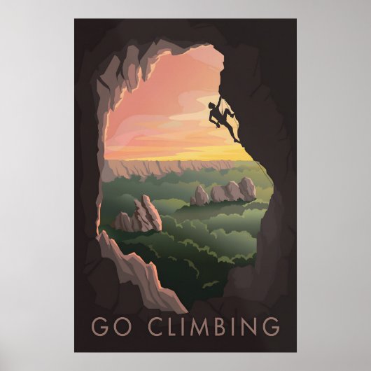 Go Climbing Travel Poster (Voorkant)