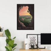 Go Climbing Travel Poster (Thuiskantoor)