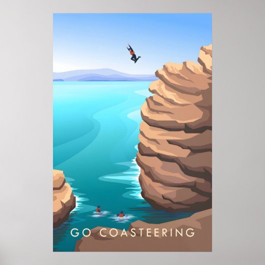 Go Coasteering Travel Poster (Voorkant)