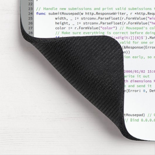 Go Code Mousepad Muismat (Hoek)