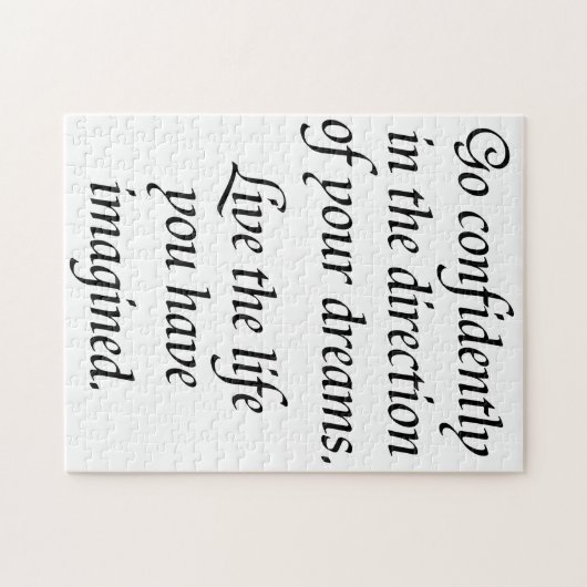 Go confidently moeging life quote difficile legpuzzel (Horizontaal)