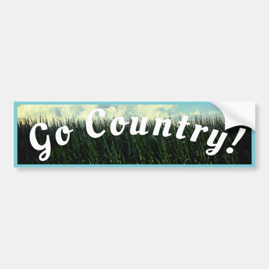 Go Country - Land Maïsveld Ver.3 Bumpersticker (Voorkant)