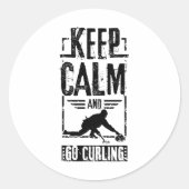 Go Curling Ronde Sticker (Voorkant)