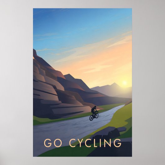 Go Cycling Travel Poster (Voorkant)