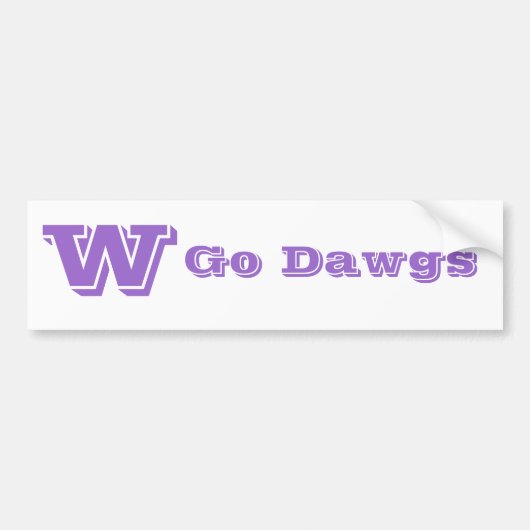 Go Dawgs Bumpersticker (Voorkant)