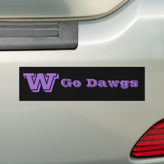Go Dawgs Bumpersticker (Op auto)