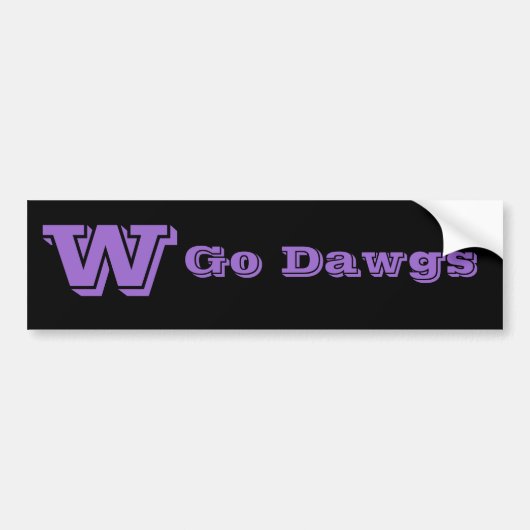 Go Dawgs Bumpersticker (Voorkant)