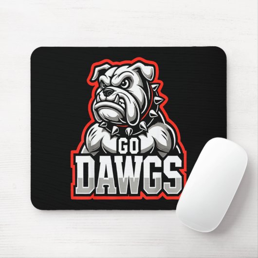 Go Dawgs Funny Bulldogs  Muismat (Met muis)