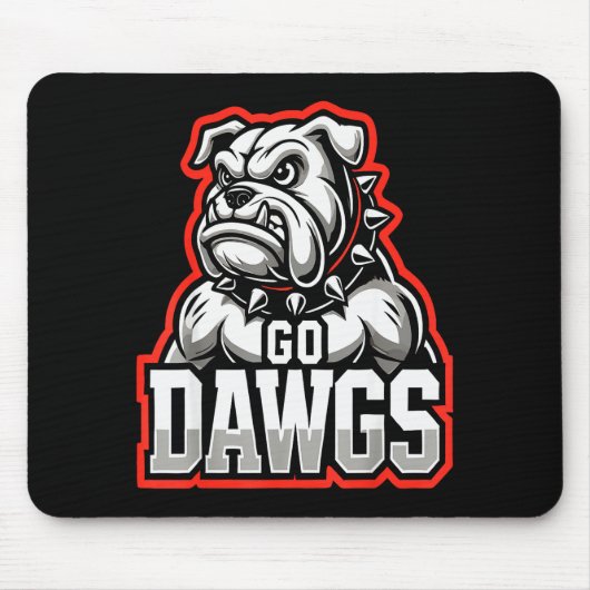 Go Dawgs Funny Bulldogs  Muismat (Voorkant)
