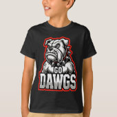 Go Dawgs Funny Bulldogs  T-shirt (Voorkant)