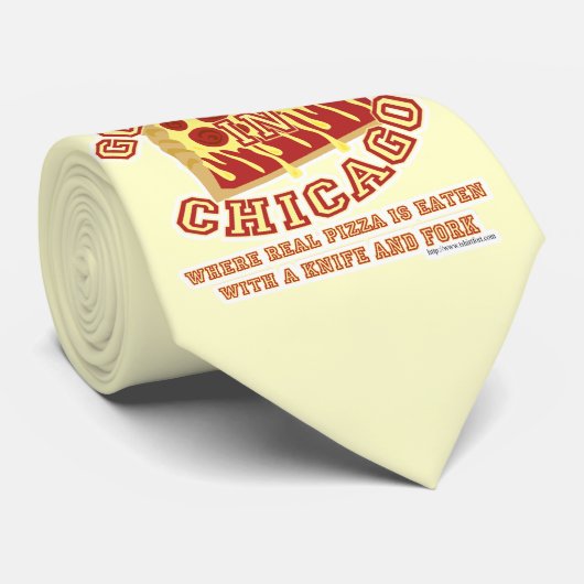 Go Deep Chicago stijl pizza Stropdas (Opgerold)