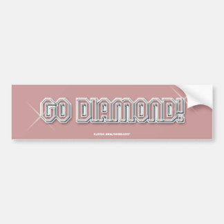 "Go Diamond" Roze Bumpersticker