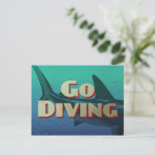  Go Diving Scuba Briefkaart (Staand voorkant)