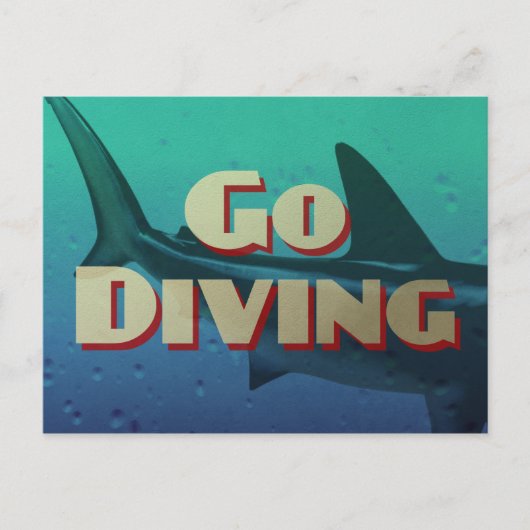  Go Diving Scuba Briefkaart (Voorkant)