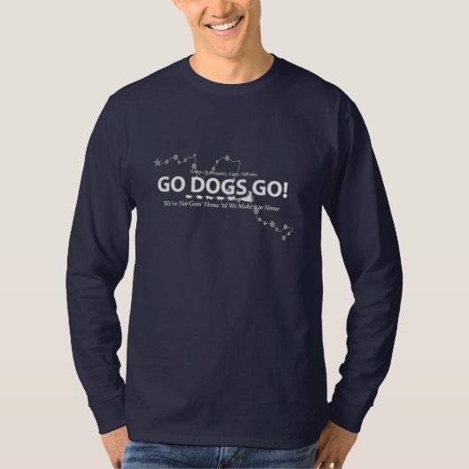 "Go Dogs Go" lange hoes T-Shirt (Voorkant)