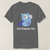 Go Emacs Go Black T-shirt (Design voorkant)