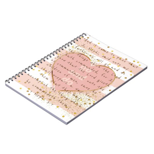 GO EN DO, 2020-thema "Jeugd" - Roos Gold Glitter Notitieboek (Linkerzijde)