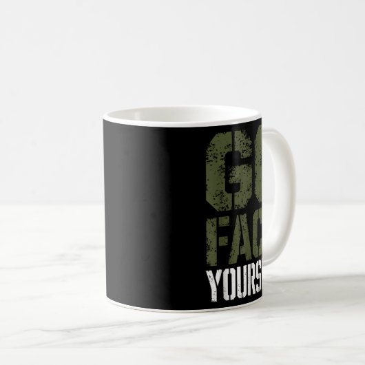 Go Fact Yourself Funny Military Stencil Tactical S Koffiemok (Voorkant rechts)