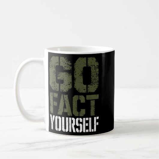 Go Fact Yourself Funny Military Stencil Tactical S Koffiemok (Links)