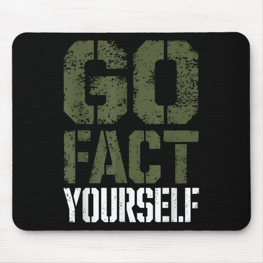 Go Fact Yourself Funny Military Stencil Tactical S Muismat (Voorkant)