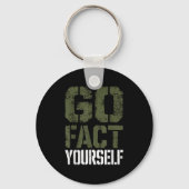 Go Fact Yourself Funny Military Stencil Tactical S Sleutelhanger (Voorkant)