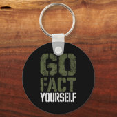 Go Fact Yourself Funny Military Stencil Tactical S Sleutelhanger (Voorkant)
