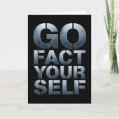 Go Fact Yourself Funny Slogan Science Steel Engine Kaart (Voorkant)