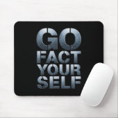 Go Fact Yourself Funny Slogan Science Steel Engine Muismat (Met muis)