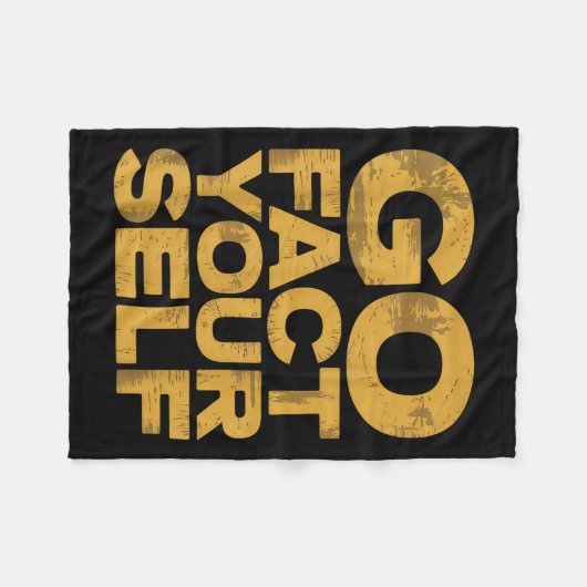 Go Fact Yourself Grappige protestslogan Sarcastisc Fleece Deken (Voorkant (Horizontaal))