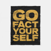 Go Fact Yourself Grappige protestslogan Sarcastisc Fleece Deken (Voorkant)