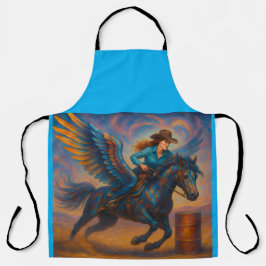 Go Fast! Barrel Racing All-Over Print Apron Schort