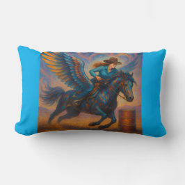 Go Fast! Barrel Racing Throw Pillow Kussen