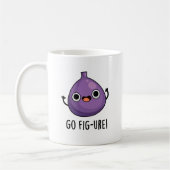 Go Fig Funny Fig Fruit Pun Koffiemok (Links)