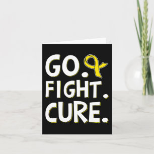 Go Fight Cure Gold Ribbon Childhood Cancer Awarene Kaart
