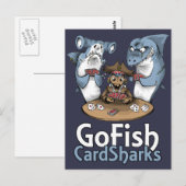 Go Fish Card Sharks Briefkaart (Voorkant / Achterkant)