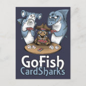 Go Fish Card Sharks Briefkaart (Voorkant)