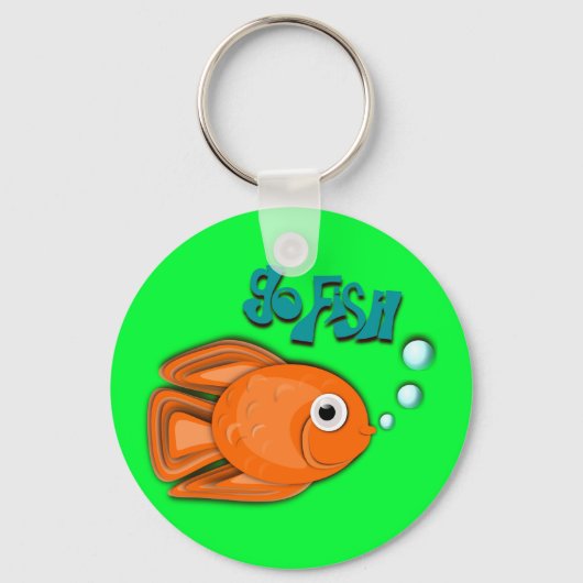 "Go Fish" Goldfish Sleutelhanger (Voorkant)