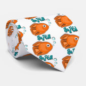 "Go Fish" Goldfish Stropdas (Opgerold)