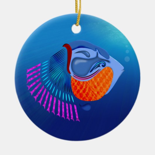 Go Fish Keramisch Ornament (Voorkant)