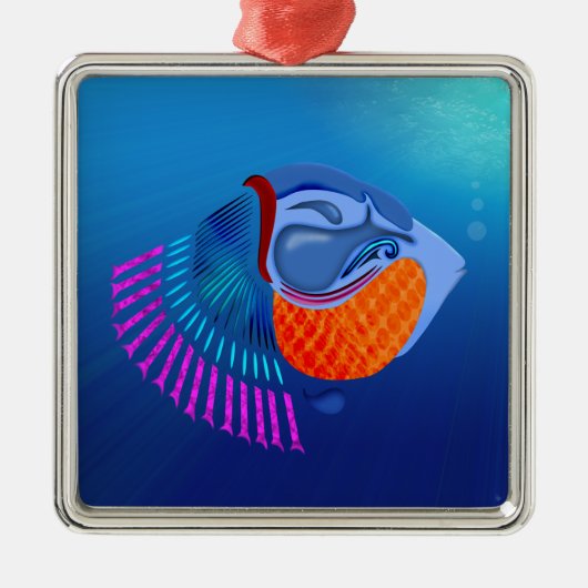 Go Fish Metalen Ornament (Voorkant)