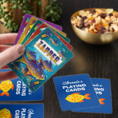 Go Fish speelkaarten gepersonaliseerd met de naam (Insitu)