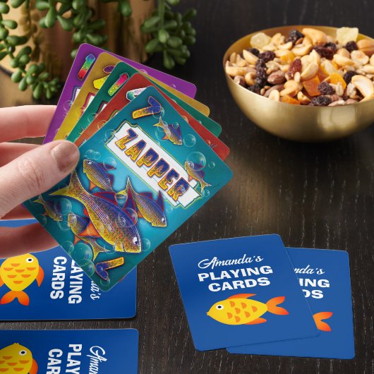 Go Fish speelkaarten gepersonaliseerd met de naam  (Insitu)