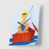 Go Fish Vierkante Klok (Hoek)