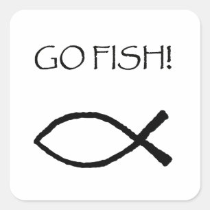 Go Fish Vierkante Sticker